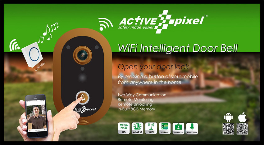 Smart doorbell outlet unlock door