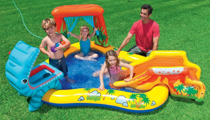 INTEX Dinosaur Play Center Inflatable Swimming Pool Price in India Buy INTEX Dinosaur Play Center Inflatable Swimming Pool online at Flipkart