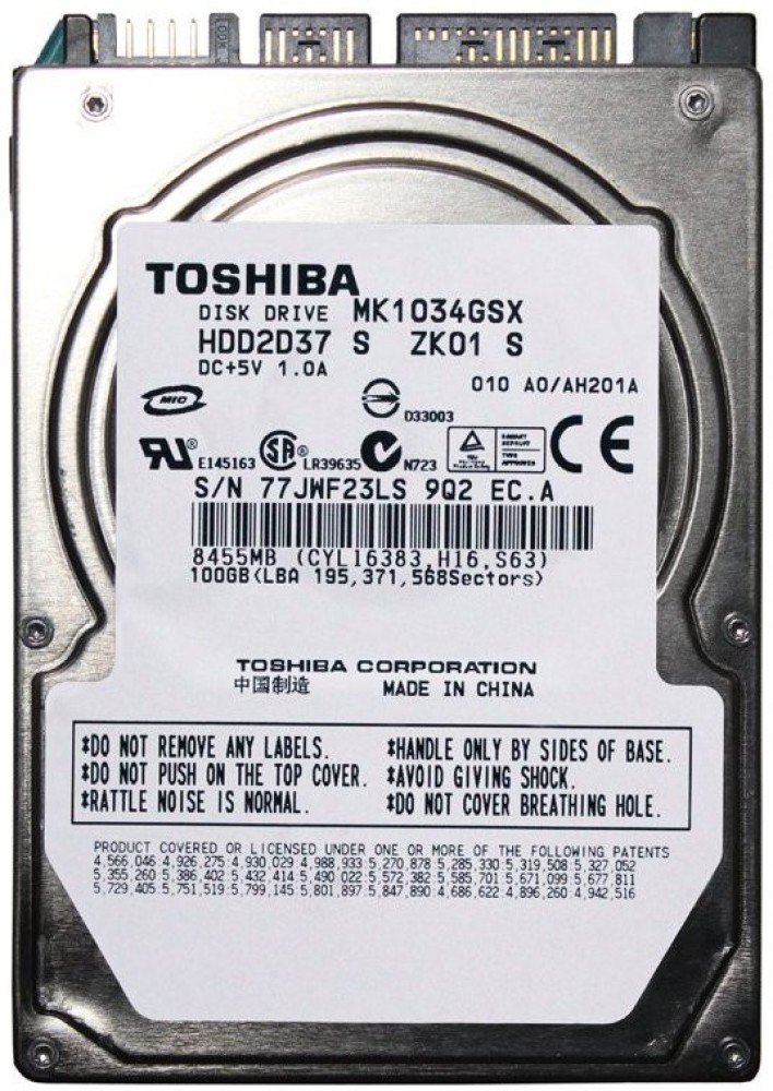 TOSHIBA MK1032GSX 100 GB Desktop, Laptop Internal Hard Disk Drive