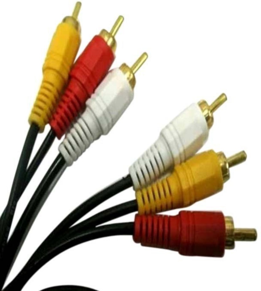 RETAIL- 3 RCA Composite Audio Video AV Cable, For Tv & Dvd at best price in  Noida
