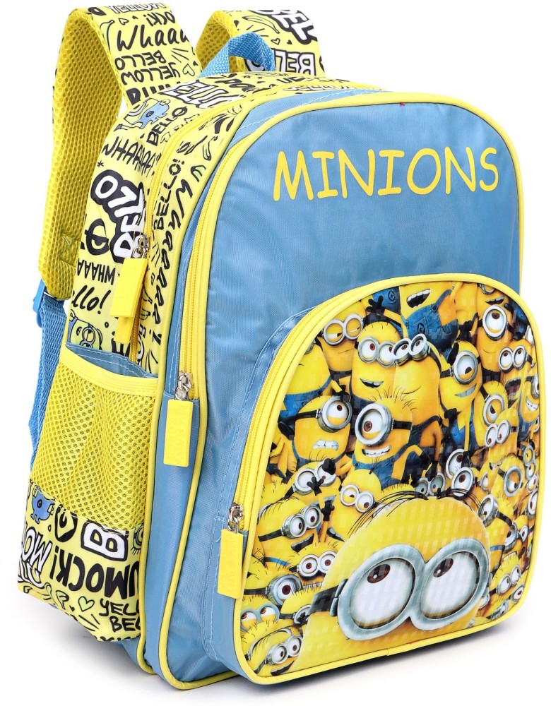 Yellow Kids School Backpack Minion Design on Unisex Bag CB 