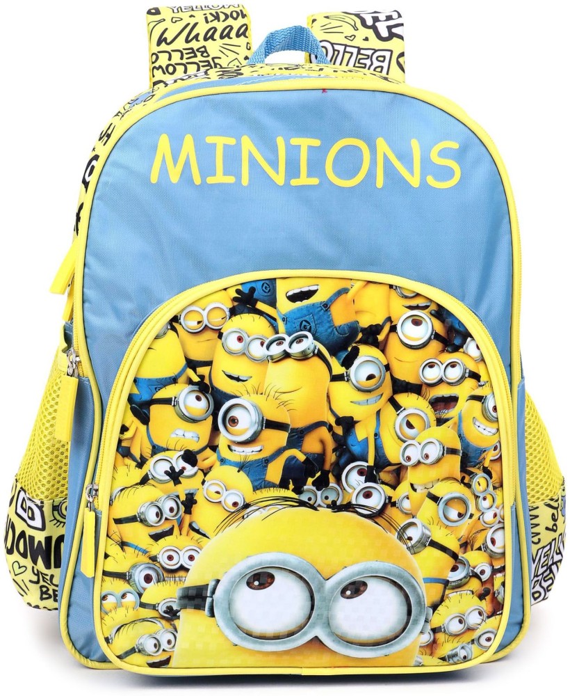 Yellow Kids School Backpack Minion Design on Unisex Bag CB 