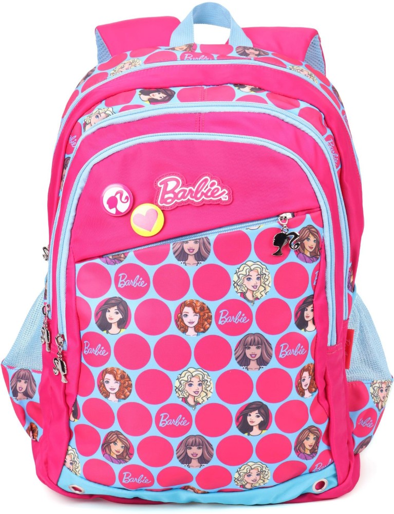 Flipkart BARBIE Barbie Pink Blue School Bag 19 Inch