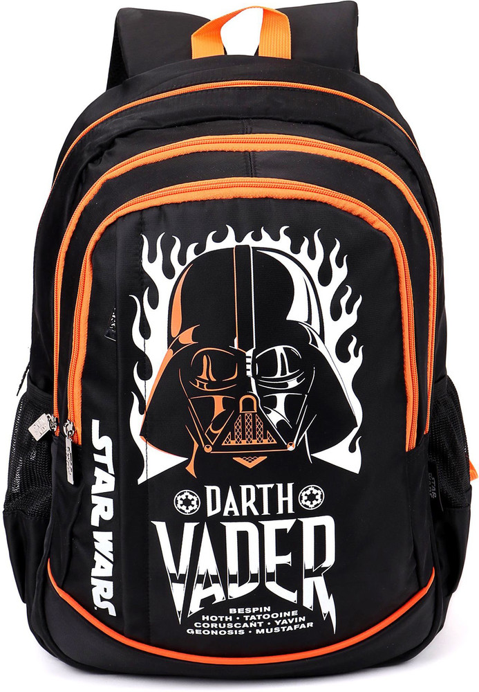 DISNEY Star Wars Darth Vader Black Orange School Bag 19 Inch Backpack Backpack Flipkart