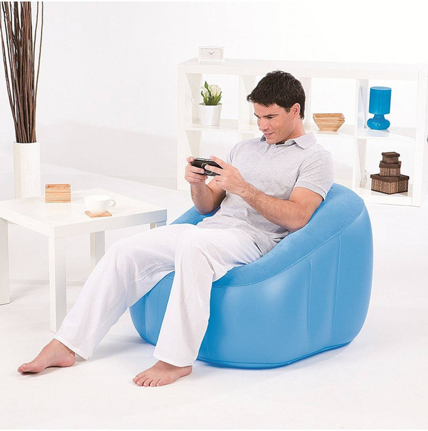 Global Gifts Medium Inflatable Air Chair Bean Bag Chair With Bean