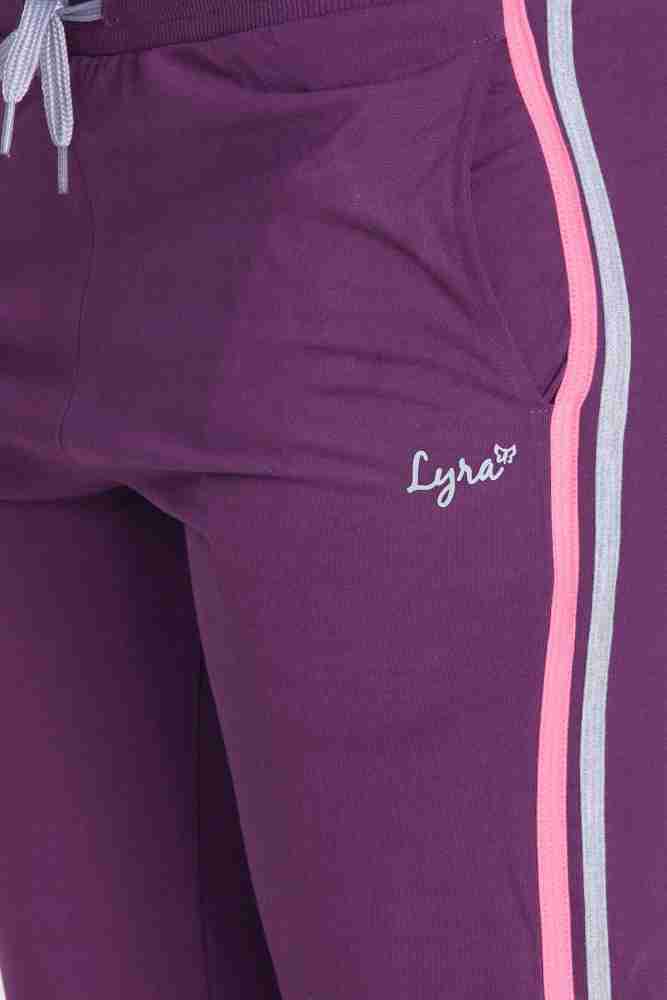 Lyra Solid Women Purple Track Pants - Buy Lyra Solid Women Purple Track  Pants Online at Best Prices in India