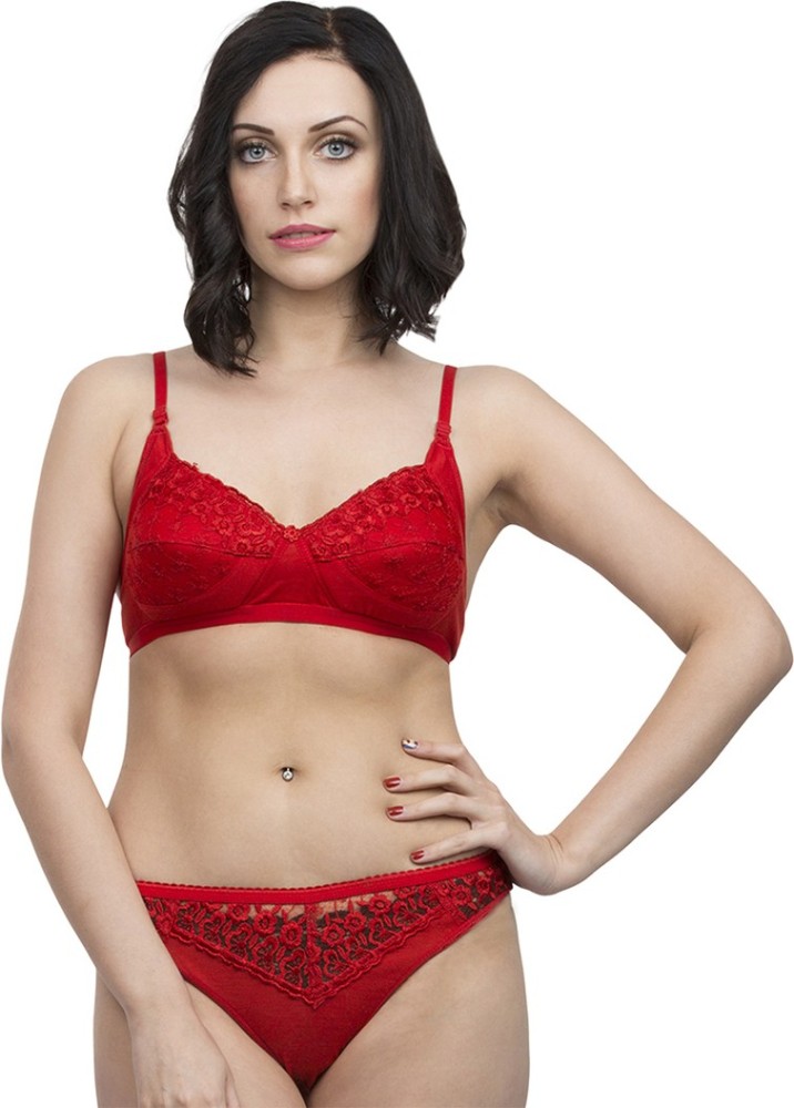 Buy online Maroon Lace Detail Bra And Panty Set from lingerie for Women by  Tcg for ₹299 at 50% off