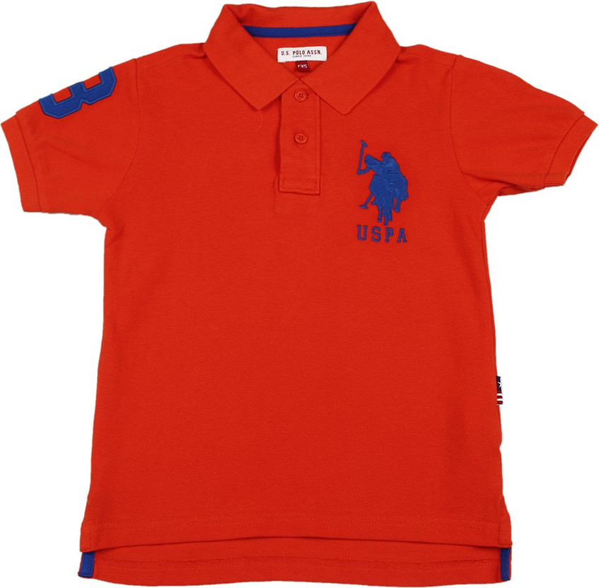 Flipkart U.S. POLO ASSN. Boys Solid Cotton Blend T Shirt