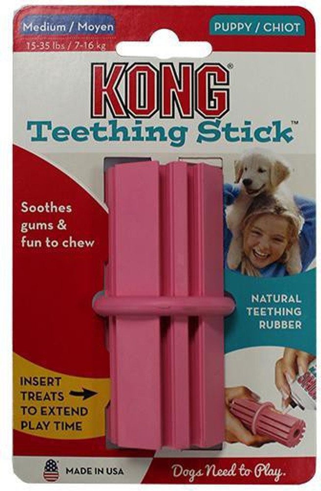 KONG Kong Puppy Teething Stick Medium Rubber Rubber Toy For Dog