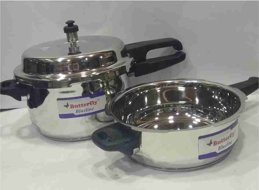 Butterfly Blueline 3 L 5 L Outer Lid Induction Bottom Pressure Cooker Price in India Buy Butterfly Blueline 3 L 5 L Outer Lid Induction Bottom Pressure Cooker online at Flipkart