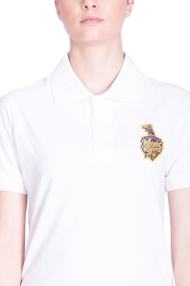 Kkr white 2025 polo t shirt