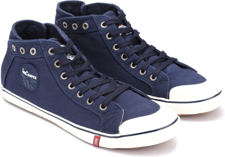 LEE COOPER Canvas High Ankle Sneakers For Men Buy NAVY Color LEE COOPER Canvas High Ankle Sneakers For Men Online at Best Price Shop Online for Footwears in India Flipkart