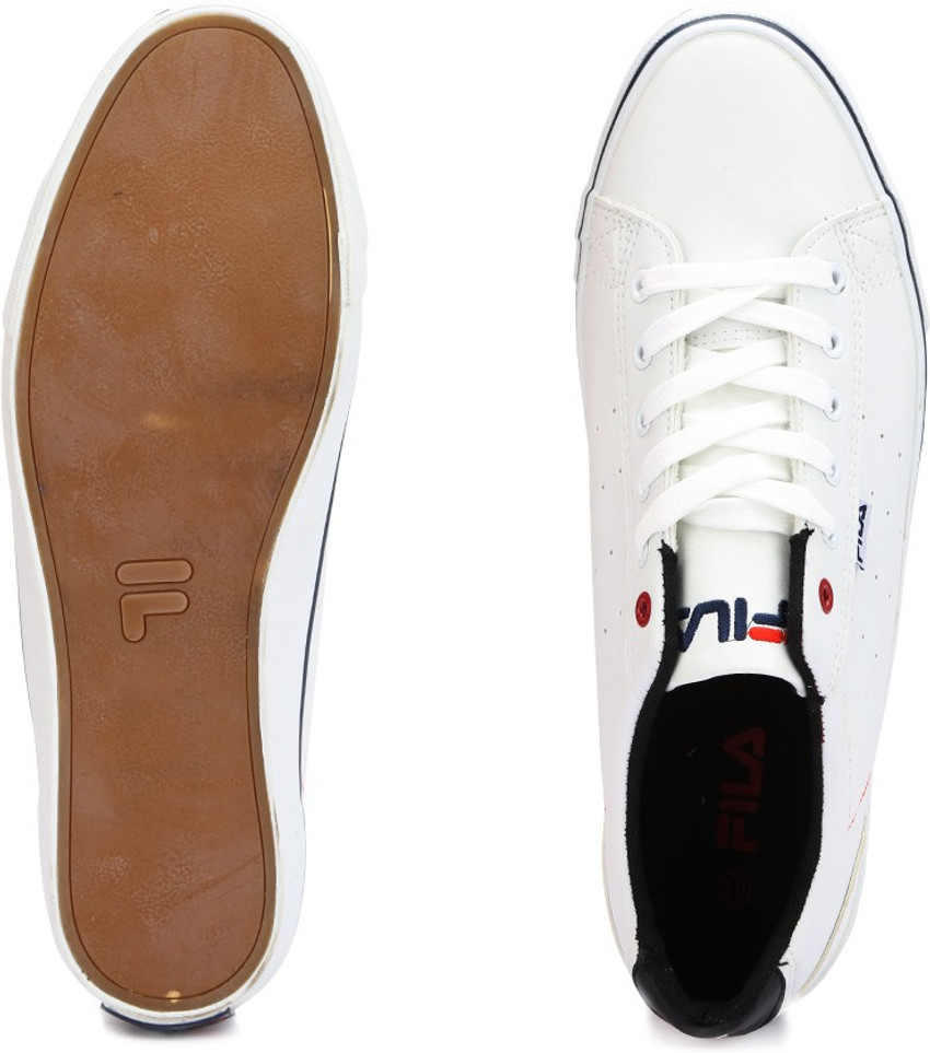 FILA Canvas Shoes For Men Buy WHT NVY RD Color FILA Canvas Shoes