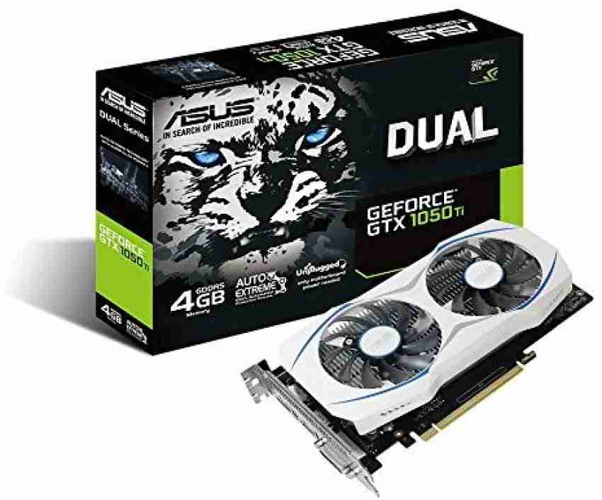 ASUS NVIDIA ASUS Geforce Dual GTX 1050 Ti 4GB Dual-Fan Edition DVI