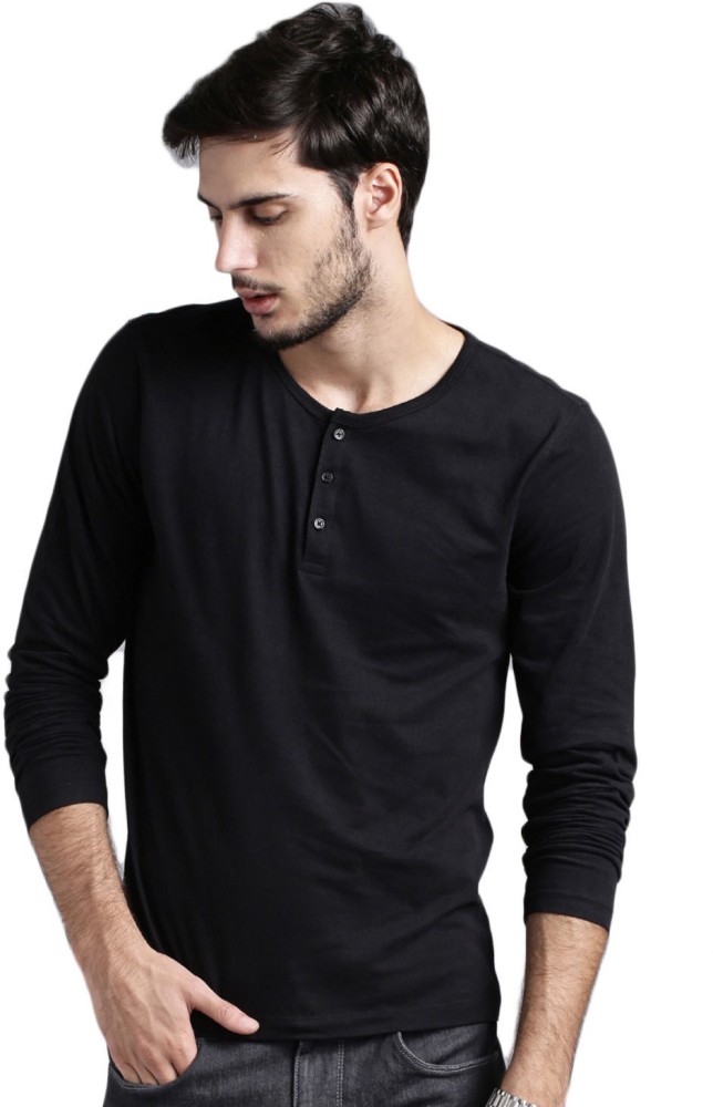 Black henley shop t shirt