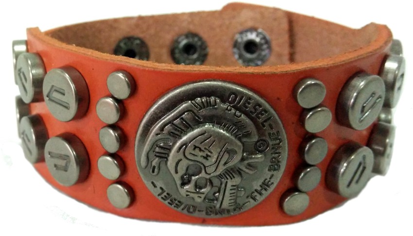 ahaans Diesel Leather Wrist Band Men Price in India Buy ahaans Diesel Leather Wrist Band Men online at Flipkart