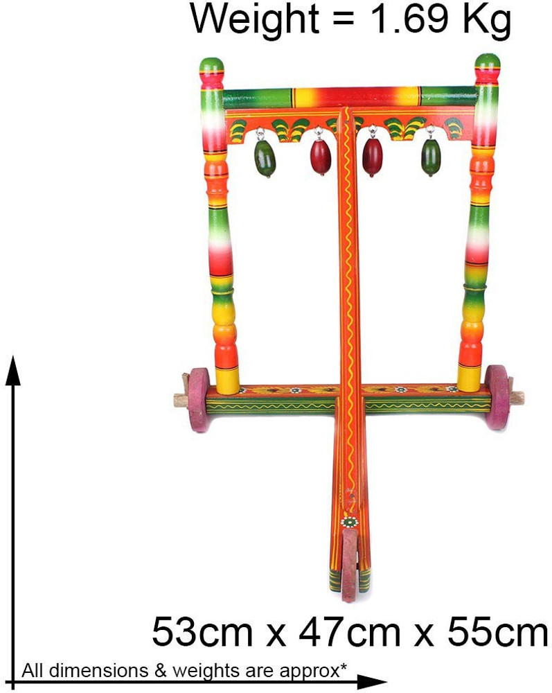 Woodde Wooden Colorfull Traditional Pangulgada Baby Walker