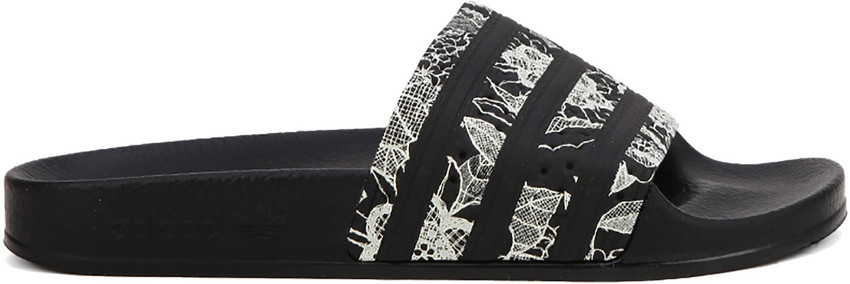 Adidas best sale floral slippers