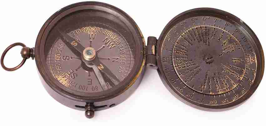 Antikcart Royal Navy 2 inches Brass Compass Collectible Decor - Antikcart