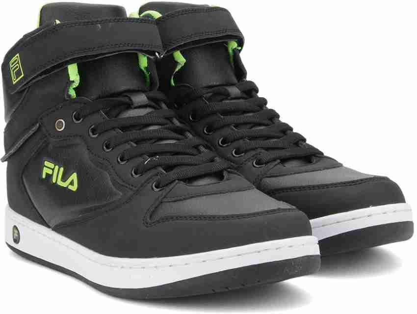 FILA ROBERTO Mid Ankle Sneakers For Men Buy BLK NEO GRN Color