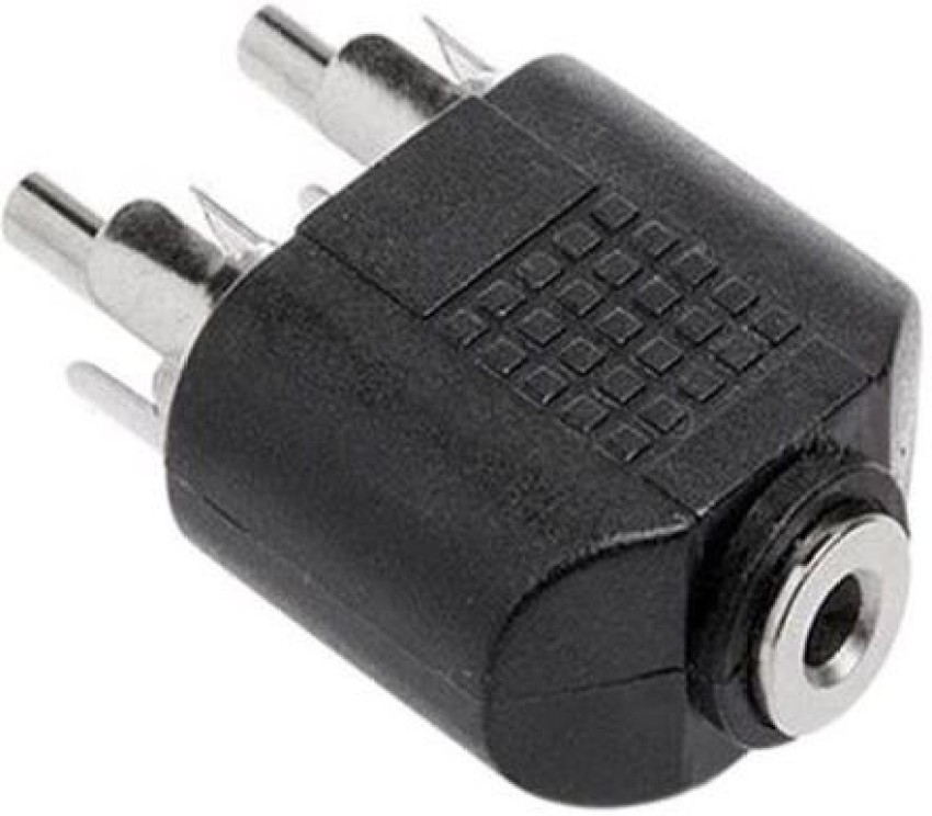 3.5mm Female Jack to 2 RCA Plugs Audio Stereo Adapter - 6 inch