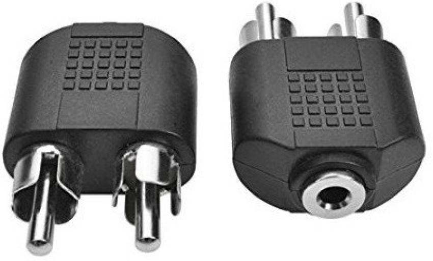 4 inch Mini Jack 3.5mm Male Stereo Plug to 2 RCA Female Jack