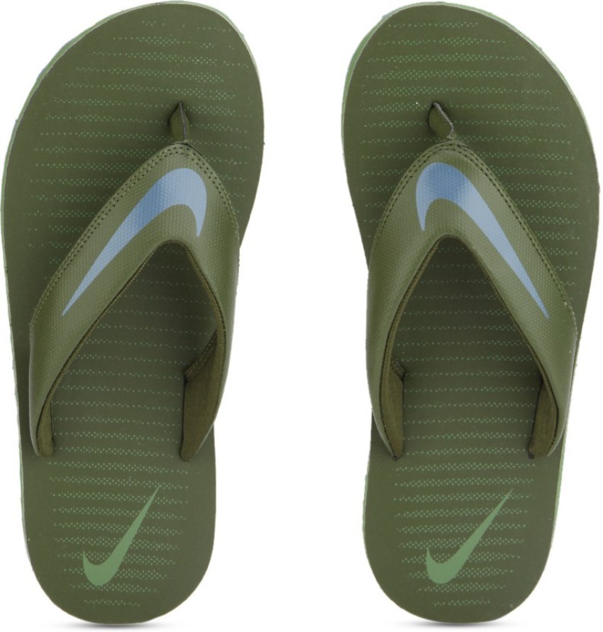 Nike cheap slippers green