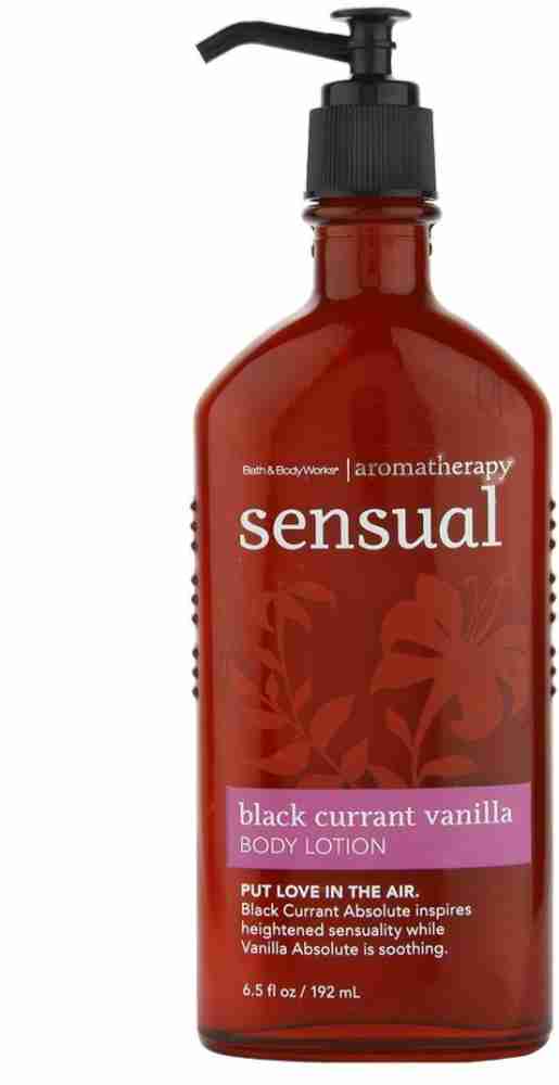 BATH & BODY outlet WORKS Aromatherapy Sensual Black Currant Vanilla Body Lotion /192 mL