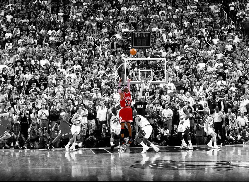 BeLucky Wall Poster michael-jordan-basketball-nba-chicago-bulls-grayscale-and-colorful-wallpaper  Paper Print - Sports posters in India - Buy art, film, design, movie,  music, nature and educational paintings/wallpapers at