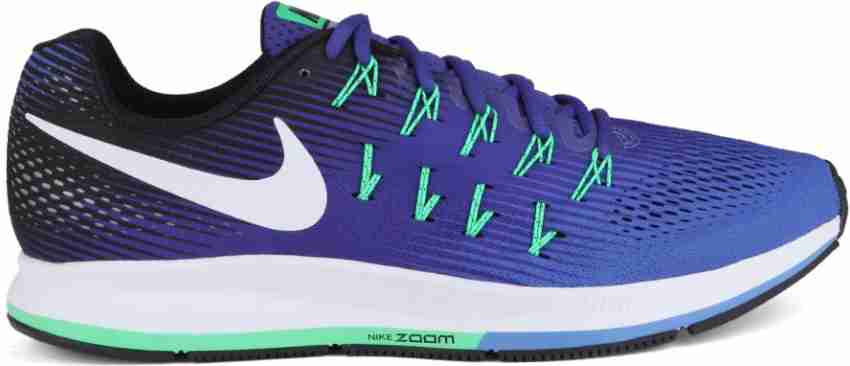 NIKE AIR ZOOM PEGASUS 33 Running Shoes For Men Buy MEDIUM BLUE WHITE DEEP NIGHT BLACK Color NIKE AIR ZOOM PEGASUS 33 Running Shoes For Men Online at Best Price Shop Online for