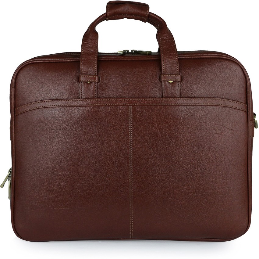 Da milano leather outlet laptop bag