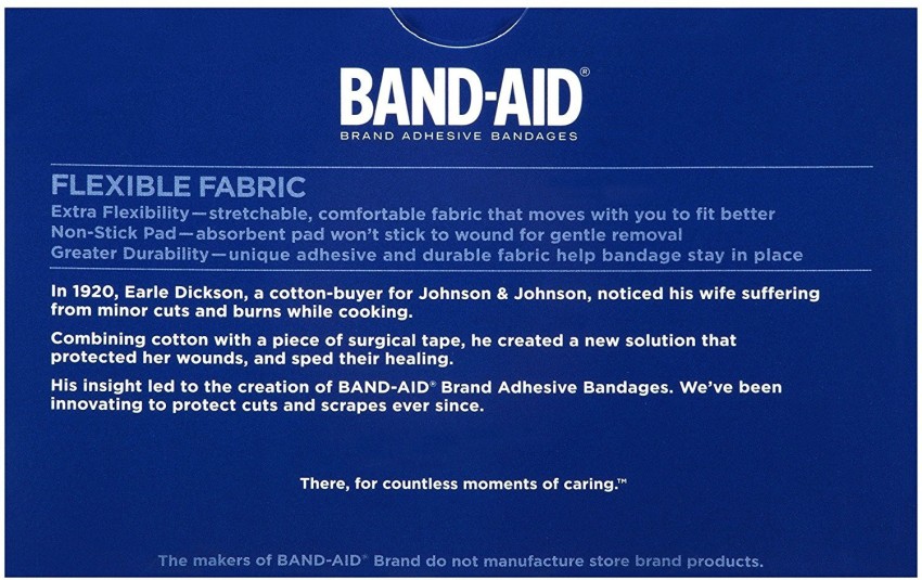 Band-Aid Brand Flexible Fabric Adhesive Bandages for Wound Care