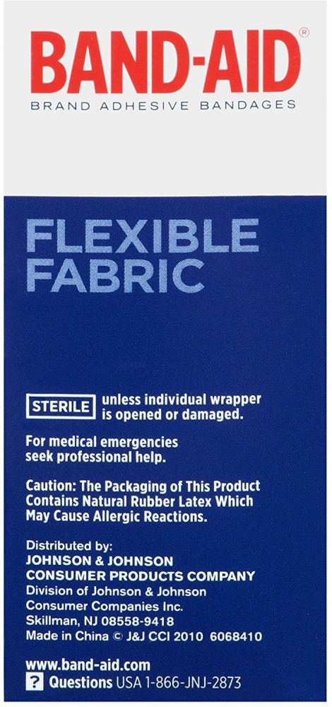 BAND-AID Brand Flexible Fabric Adhesive Bandages, Assorted Sizes, 100 Count Adhesive  Band Aid Price in India - Buy BAND-AID Brand Flexible Fabric Adhesive  Bandages, Assorted Sizes, 100 Count Adhesive Band Aid online