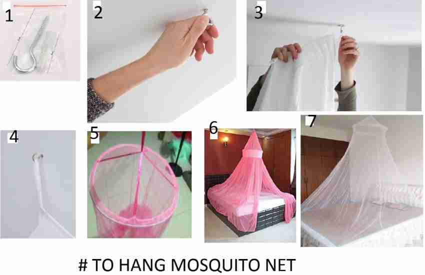 Classic Mosquito Net Polyester Adults Washable Jacquard Round