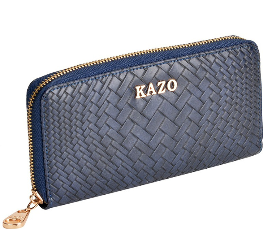 KAZO Girls Blue Artificial Leather Wallet Blue Price in India