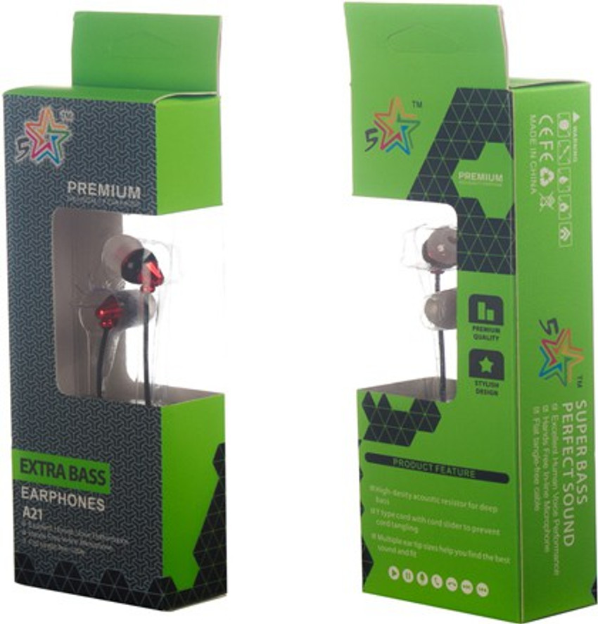 5 outlet star earphones