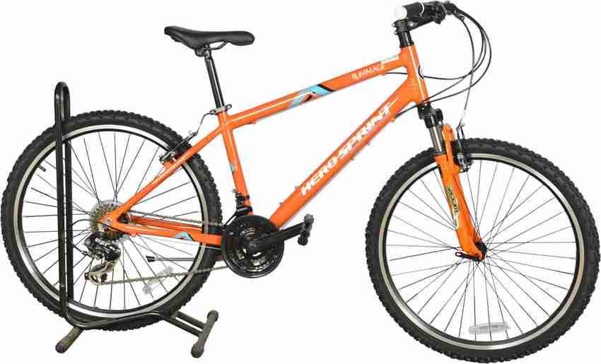HERO Sprint Rummage 26 Inches 21 Speed Orange 26 T Mountain Hardtail Cycle Price in India Buy HERO Sprint Rummage 26 Inches 21 Speed Orange 26 T Mountain Hardtail Cycle online at Flipkart