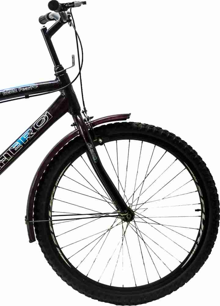 HERO Black Pearl 26 Inches Single Speed Maroon 26 T Mountain