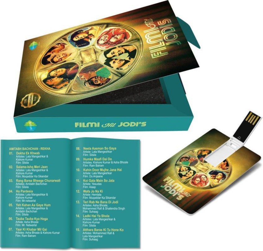 Music Card: Filmi Hit Jodi's - 320 Kbps MP3 Audio (4 GB) Pendrive