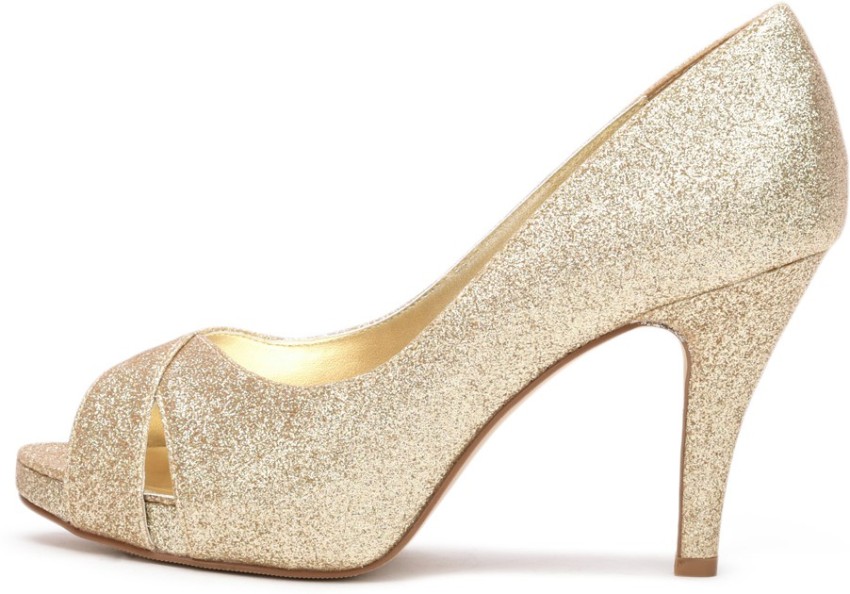 Glittery gold outlet heels