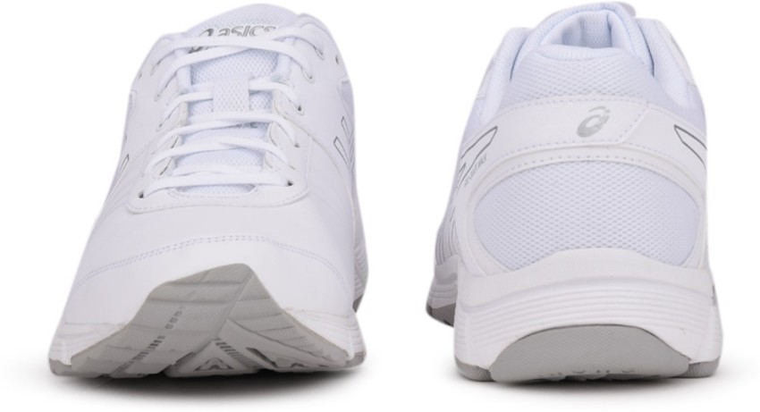 Asics mens shop running shoes white