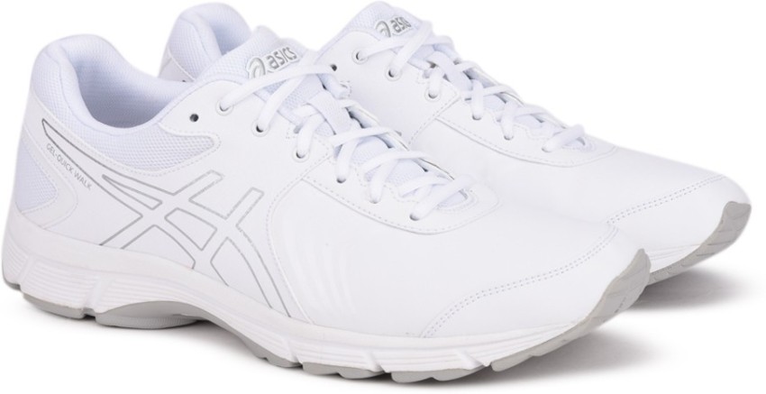 Asics mens running shoes white sale