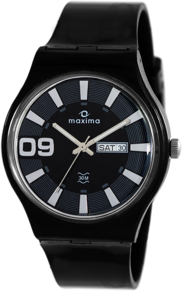 Maxima black analog discount watch