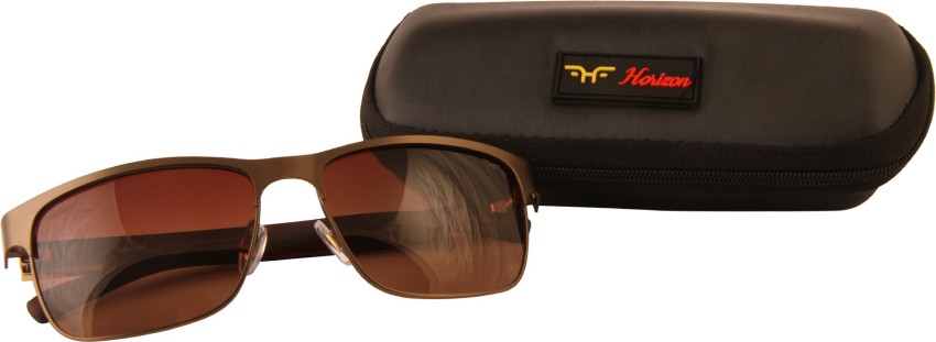 Buy Horizon Rectangular Sunglasses Brown For Men & Women Online @ Best  Prices in India