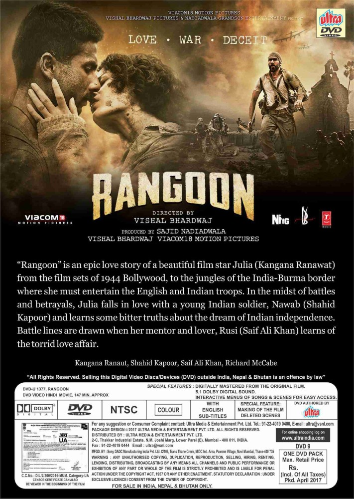 Rangoon Movie Price in India Buy Rangoon Movie online at