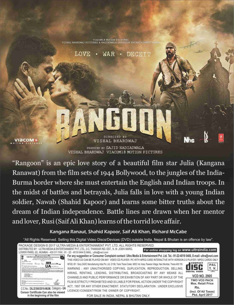 Rangoon Movie Price in India Buy Rangoon Movie online at