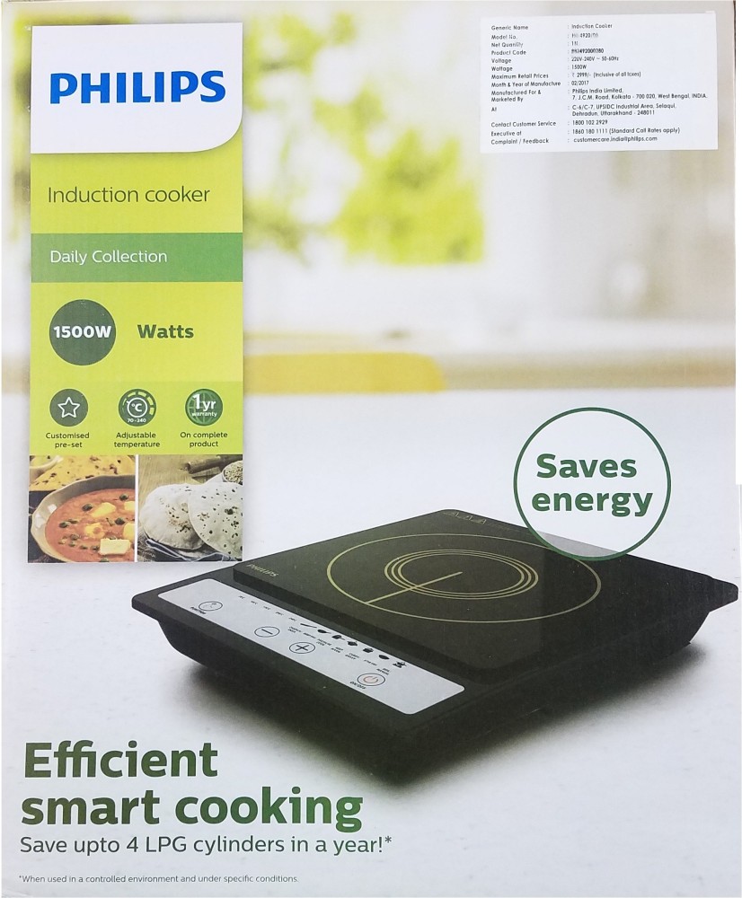 PHILIPS Daily Collection HD4920 1500 Watt Induction Cooktop