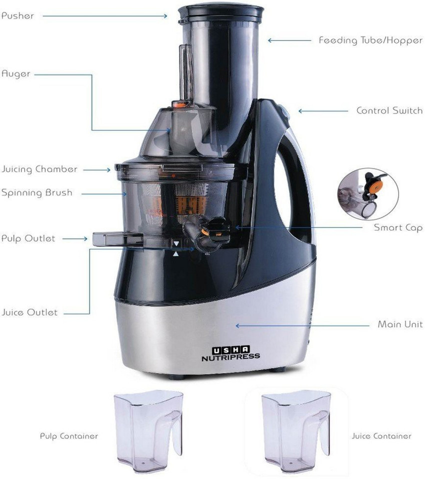 USHA CPJ 240 W Juicer Price in India Buy USHA CPJ 240 W Juicer Online at Flipkart