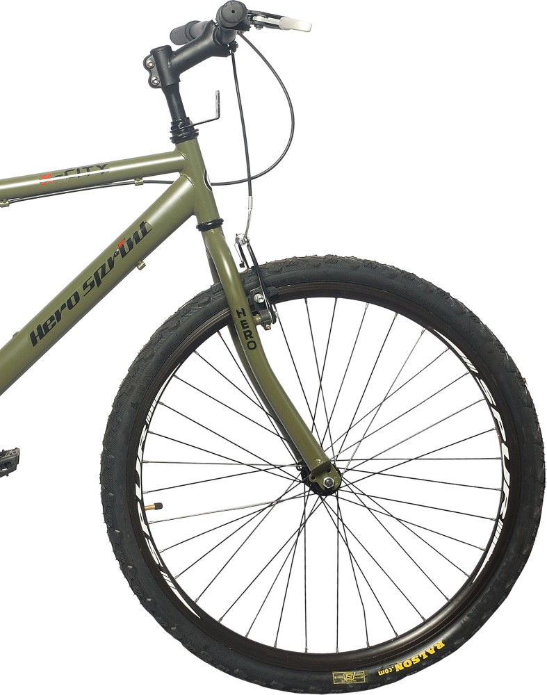 HERO X City 26 Inches Single Speed Green 26 T Hybrid Cycle City