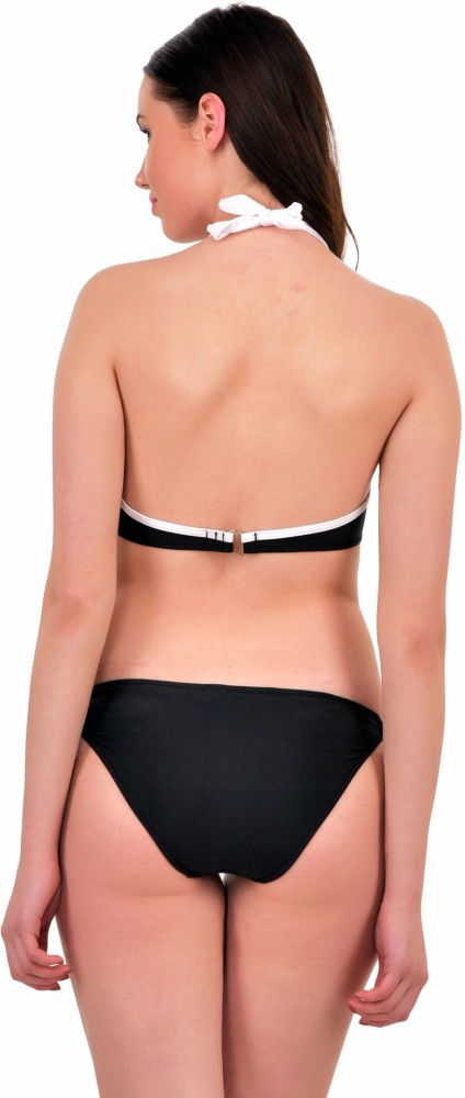 N-gal Push up halter Bikini Set Solid Women Swimsuit - Buy N-gal
